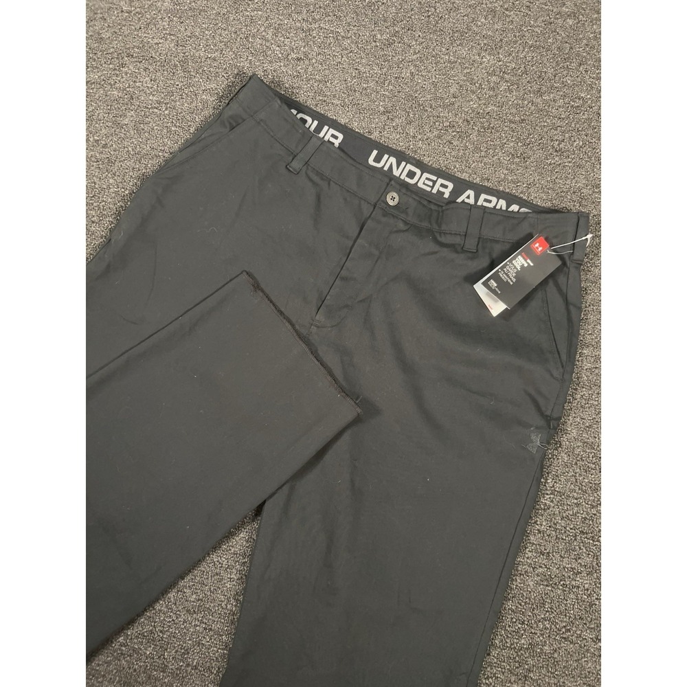 New Under Armour Pants Men's 40x37 Black‎ Golf Performance Heat Gear